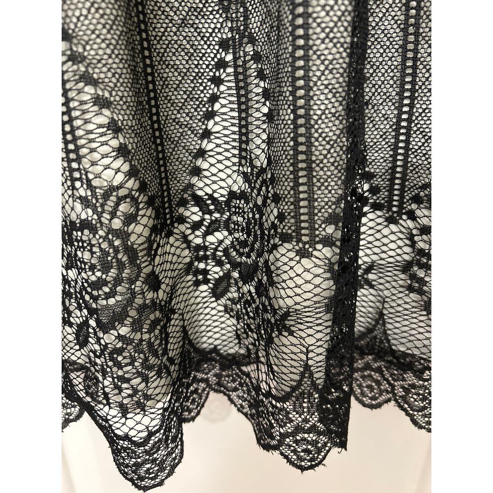 Lane Bryant Black Mesh Overlay Flutter Sleeve Lac… - image 7